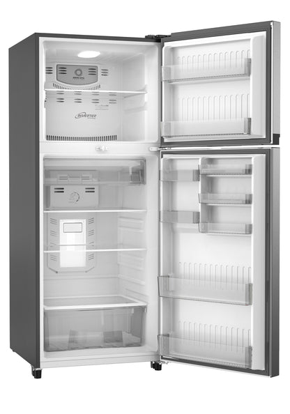 Walton Two-Chamber Refrigerator 442L No Frost Inverter Black/Silver