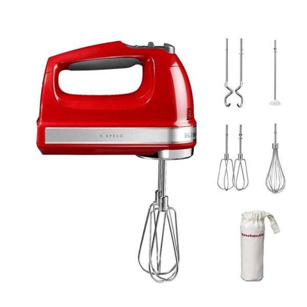 KitchenAid Hand Mixer 9-Speed Empire Red
