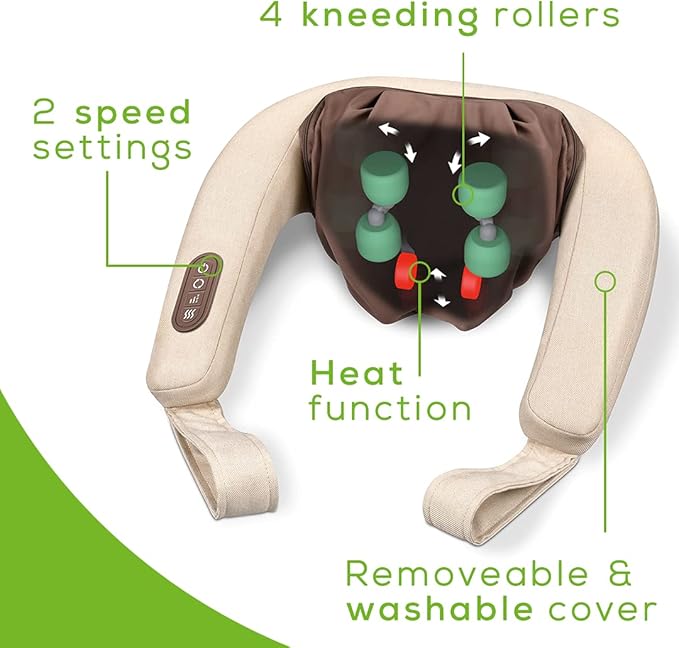 Beurer 4D Shiatsu Neck & Back Massager  – Heat
