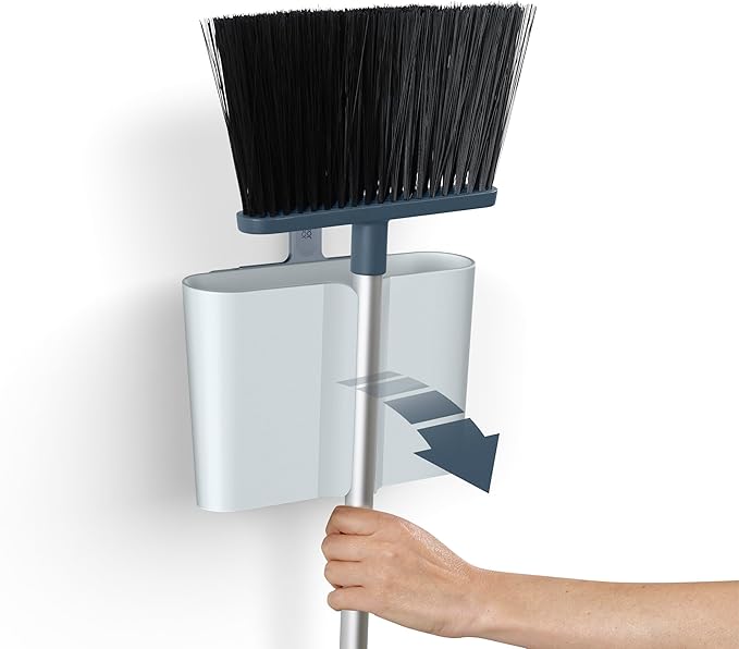 Joseph Joseph CleanStore Wall-Mounted Broom with Dust Shield