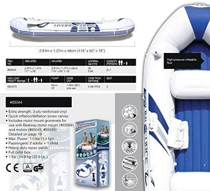 Bestway Marine Pro Inflatable Boat 3-Person