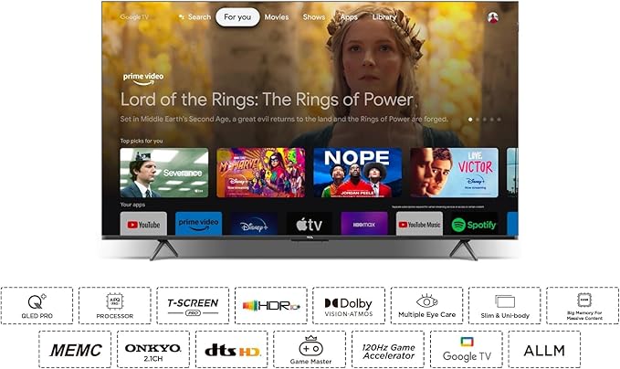 TCL 65 Inch QLED 4K UHD Mini LED C6K 144Hz