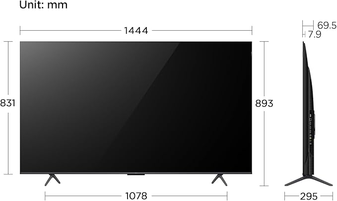 TCL 65 Inch QLED 4K UHD Mini LED C6K 144Hz