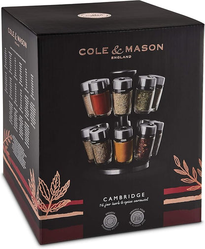 Cole & Mason Spice Jar Carousel 16-Piece