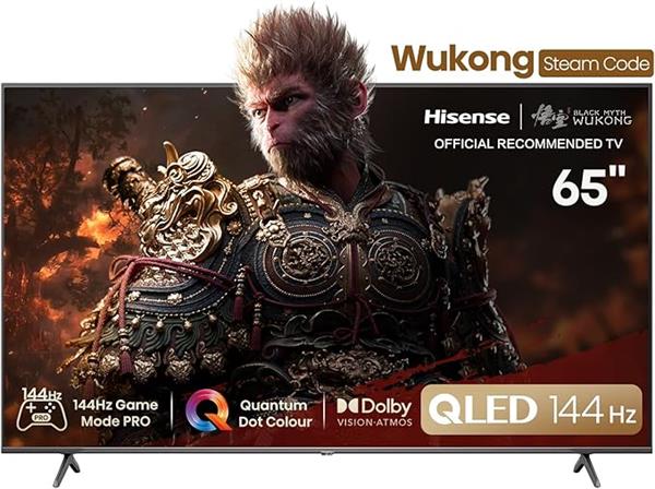 Hisense 65 Inch 4K QLED Smart TV 60Hz VIDAA