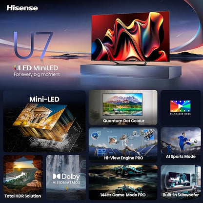 Hisense 65 Inch Q7Q 4K Smart QLED TV Dolby Vision VIDAA U5