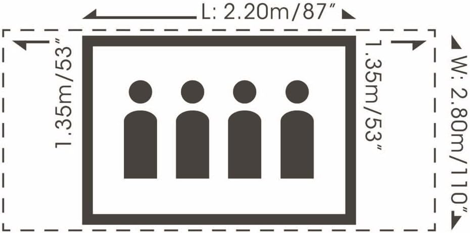 Bestway Pavillo Trip Trek 4-Person Camping Tent 2-Room 3000mm