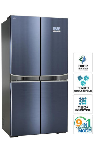 Walton Two-Chamber Refrigerator 613L No Frost Inverter WiFi INOX