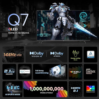 Hisense 75 Inch Q7N 4K QLED 144Hz Game Mode Pro