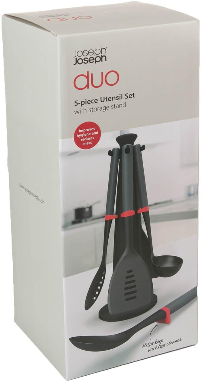 Joseph Joseph Duo Utensil Set 5PC with Stand Nylon