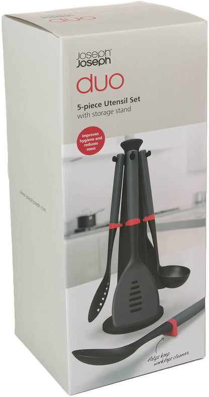Joseph Joseph Duo Utensil Set 5PC with Stand Nylon