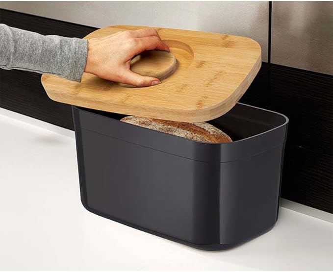 Joseph Joseph Bread Bin with Bamboo Cutting Board Lid