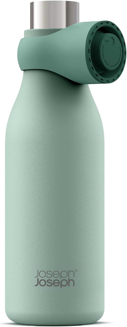 Joseph Joseph Loop Vacuum Water Bottle 500ml Green 12/24H