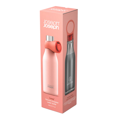 Joseph Joseph Loop Vacuum Water Bottle 500ml Rose 12/24H