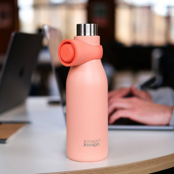 Joseph Joseph Loop Vacuum Water Bottle 500ml Rose 12/24H