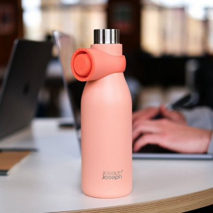 Joseph Joseph Loop Vacuum Water Bottle 500ml Rose 12/24H