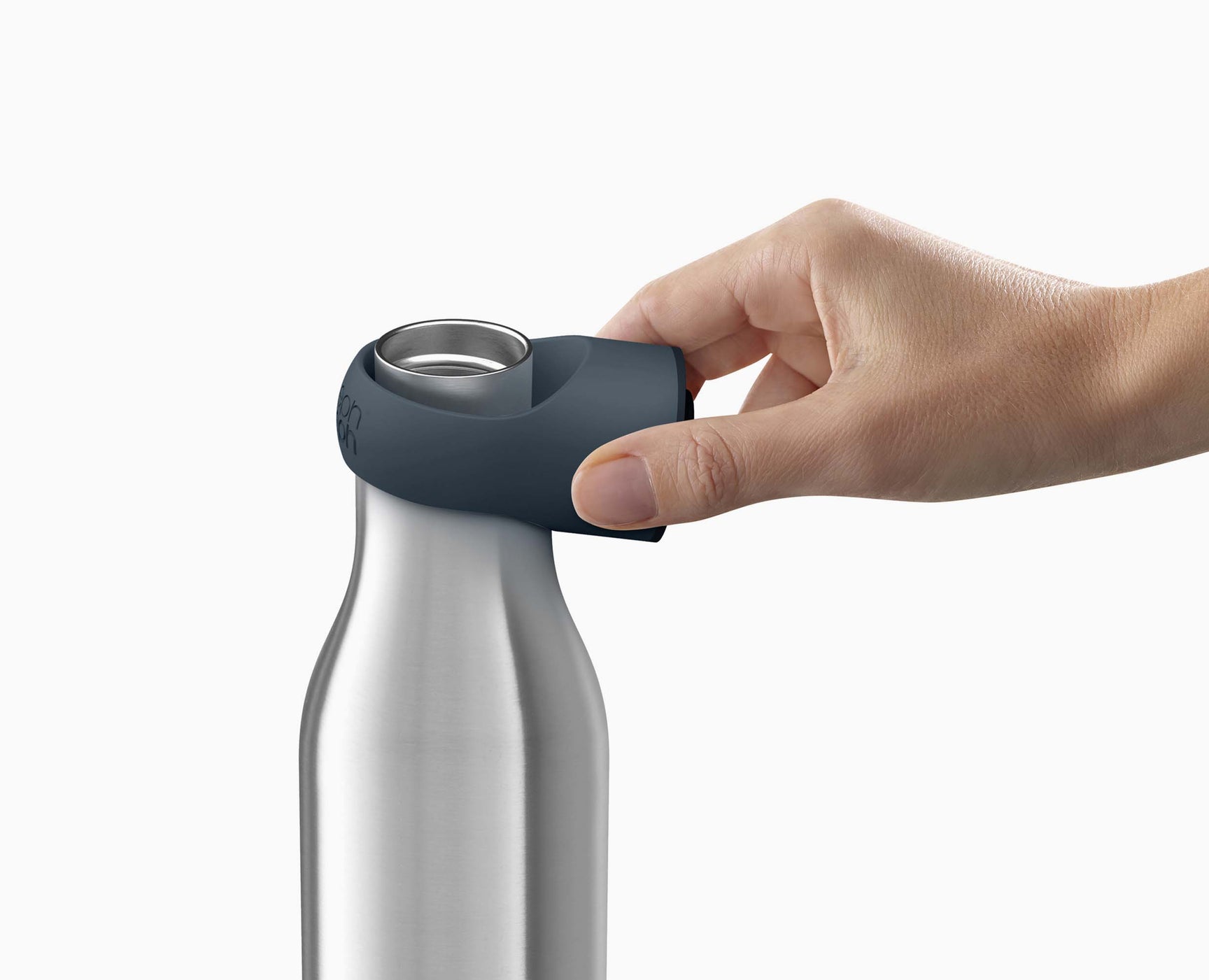 Joseph Joseph Loop Vacuum Water Bottle 500ml Blue/SS 12/24H
