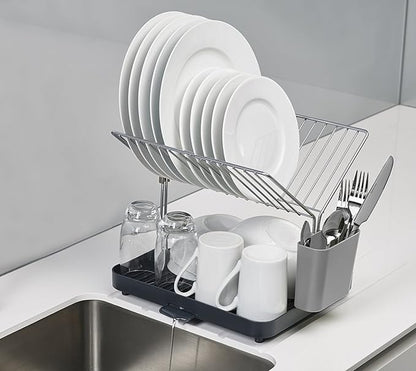 Joseph Joseph Y-Rack Dish Rack Drain Board Set Large Grey