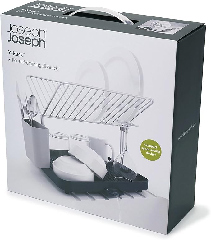 Joseph Joseph Y-Rack Dish Rack Drain Board Set Large Grey