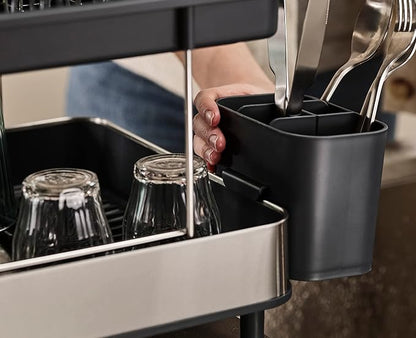 Joseph Joseph Excel 2-Tier SS Dish Rack Wine Glass Holder