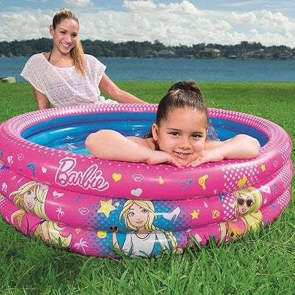 Bestway Barbie 3-Ring Inflatable Pool Pink