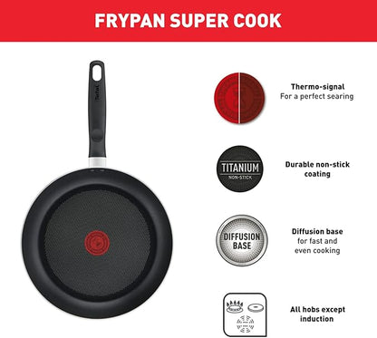 Tefal G6 Super Cook Cookware Set 7PC Non-Stick Black