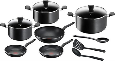 Tefal Super Cook Cookware Set 12PC Non-Stick Black