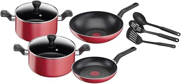 Tefal G6 Super Cook Set 9PC Non-Stick Red