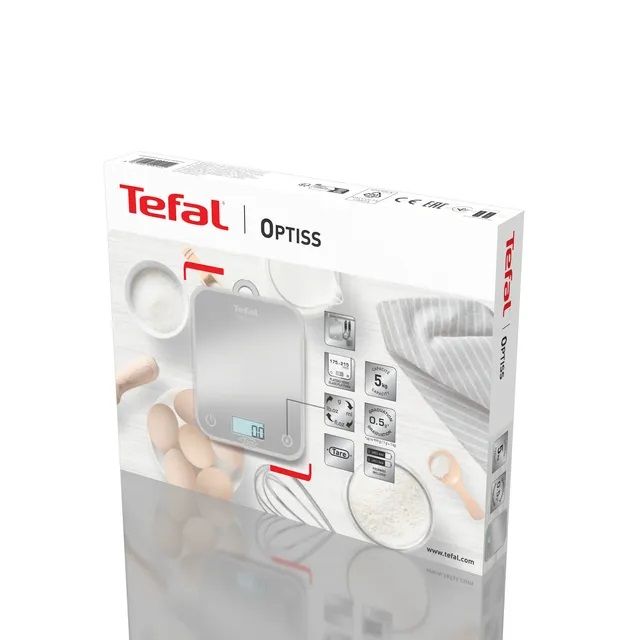 Tefal Optiss Digital Kitchen Scale 5KG Silver