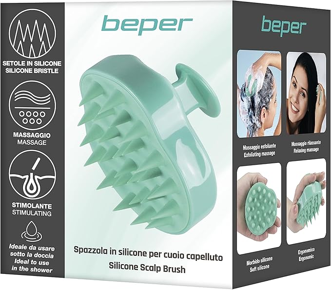 Beper Silicone Scalp Massager Hair Brush