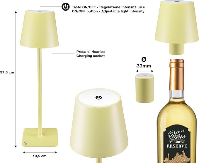 Beper Rechargeable Table Lamp 2-in-1 Black