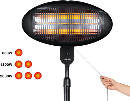 Beper Patio Quartz Heater with Floor Stand