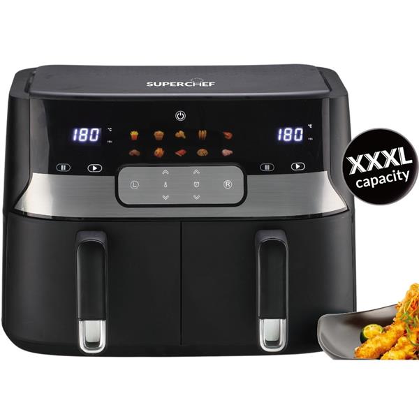 Super Chef Digital Dual Basket Air Fryer 9L 1700W