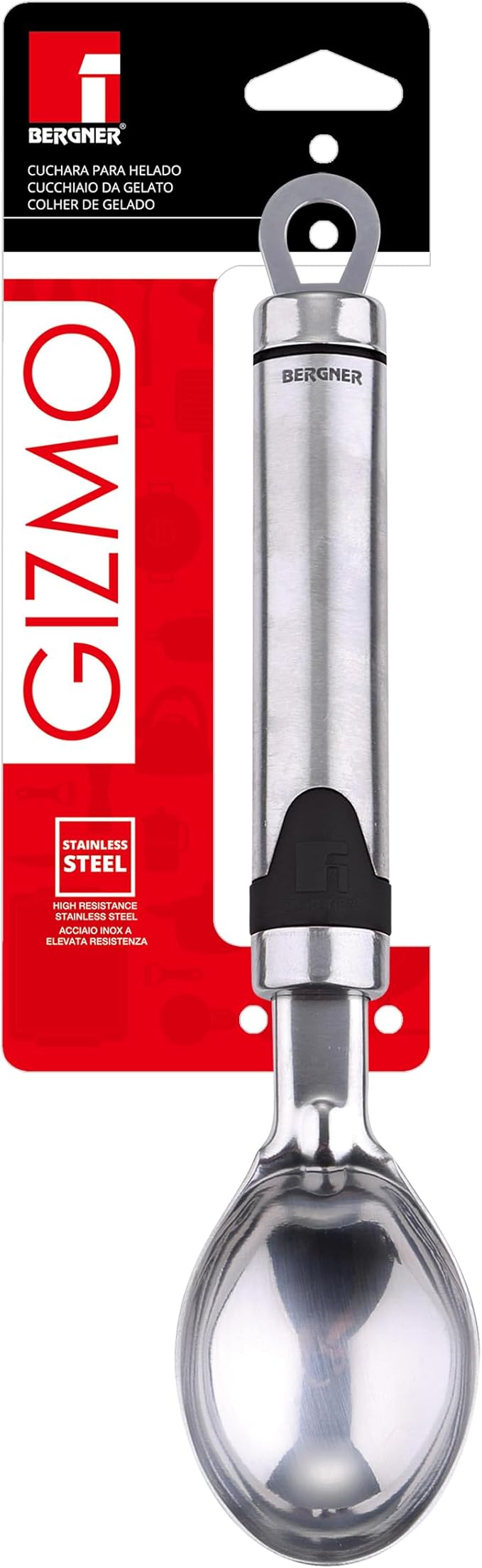 Bergner Gizmo Stainless Steel Ice Cream Scoop