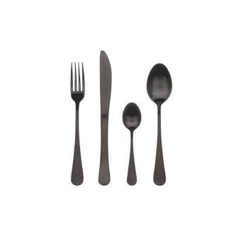 Bergner Munich 24PC Cutlery Set Black Matt