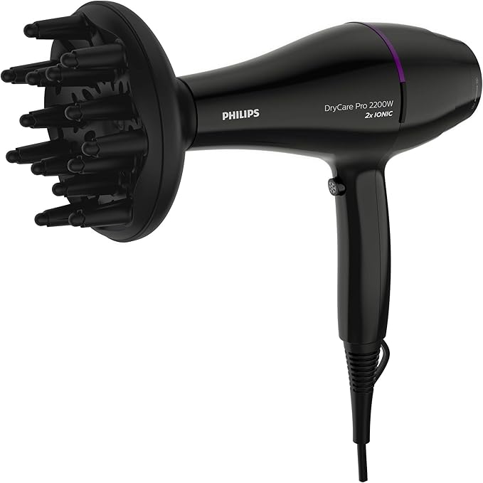 Philips Pro Hair Dryer 2200W AC Motor 2x Ionic Diffuser