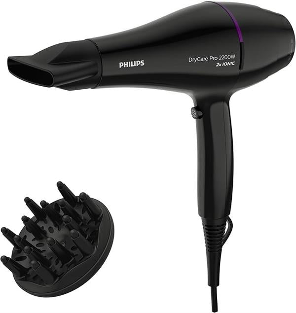 Philips Pro Hair Dryer 2200W AC Motor 2x Ionic Diffuser