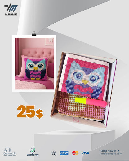 Stitch N Snuggle Latch Hook Cushion Kit 30x30cm 12 Designs