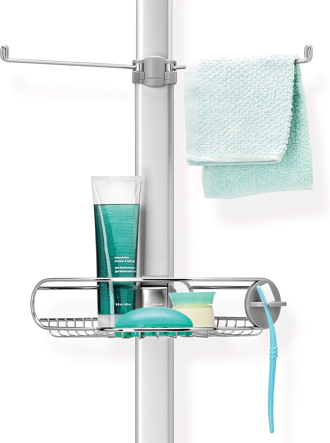 Simplehuman Tension Shower Caddy Brushed Steel