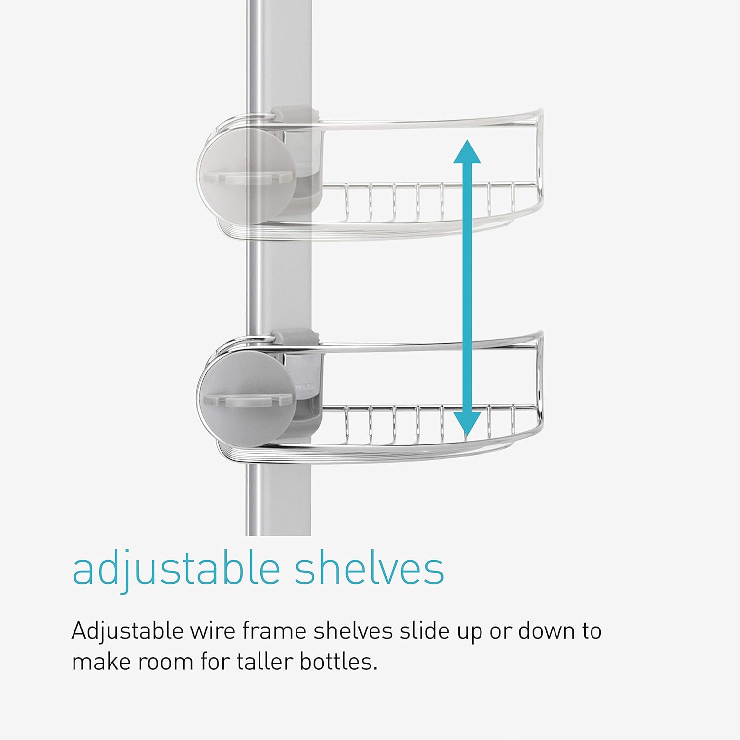 Simplehuman Corner Shower Caddy Brushed Steel