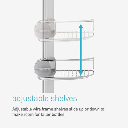 Simplehuman Corner Shower Caddy Brushed Steel