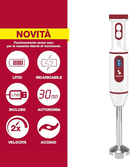 Beper Rechargeable Cordless Hand Blender