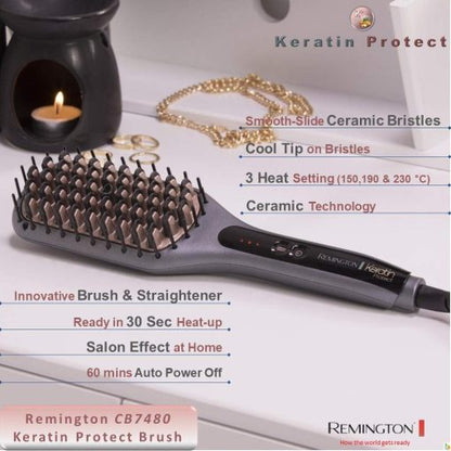 Remington Keratin Protect Straightening Brush Ionic 230°C