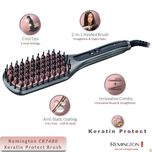 Remington Keratin Protect Straightening Brush Ionic 230°C