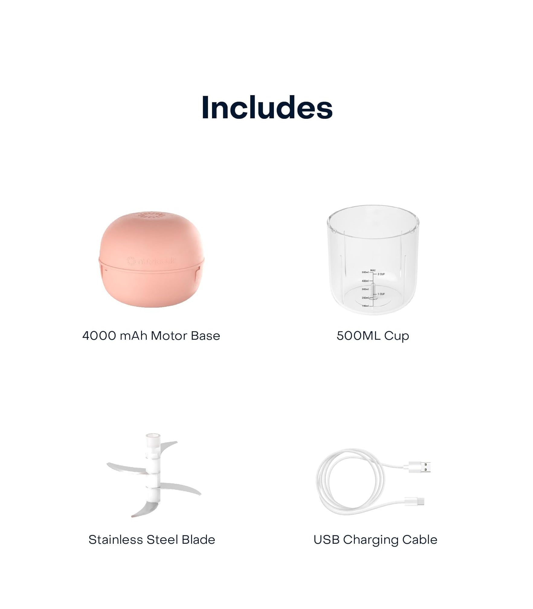 Nutricook Cordless Choppi Mincer 500ml Canyon Sunset