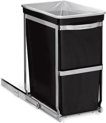 Simplehuman Pull-Out Trash Bin 30L Polished Steel