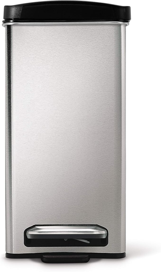 Simplehuman Profile Step Bin 10L Brushed SS