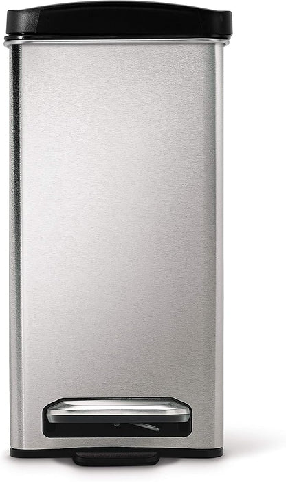Simplehuman Profile Step Bin 10L Brushed SS