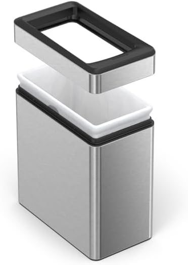 Simplehuman Profile Open Bin 10L Brushed Steel