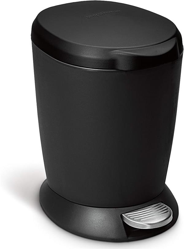 Simplehuman Round Pedal Bin 6L Plastic Black